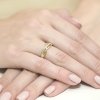 Pierścionek złoty 585 z brylantami 0,06ct zaręczynowy W-90