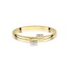 Pierścionek złoty 585 z brylantami 0,03ct obrączka W-505