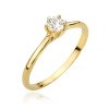 Pierścionek złoty 585 z brylantami 0,21ct zaręczynowy W-499