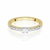 Pierścionek złoty 585 diament laboratoryjny 0,13ct W0288