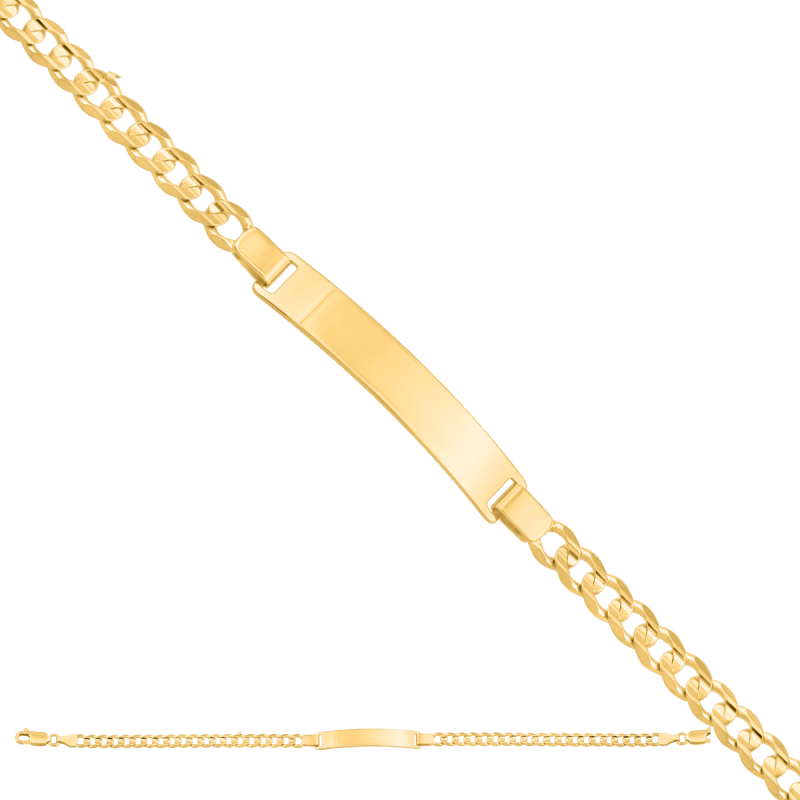 Bransoletka złota 585 blaszka pod grawer