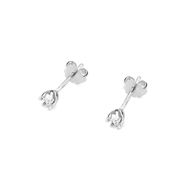 Kolczyki złote 585 brylantami 0,02ct KO-31T