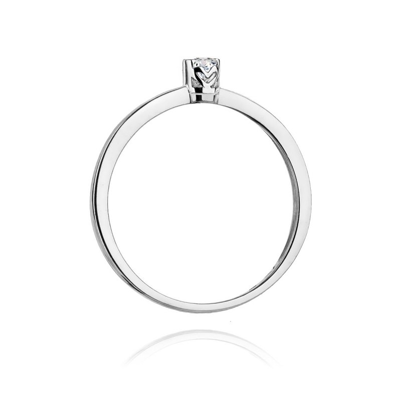 Pierścionek złoty 585 z brylantem 0,10ct zaręczynowy W-131