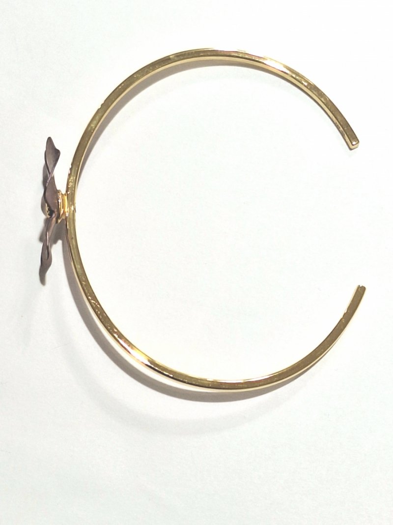 BRANSOLETKA SREBRNA 925 Z TYTANEM KWIAT