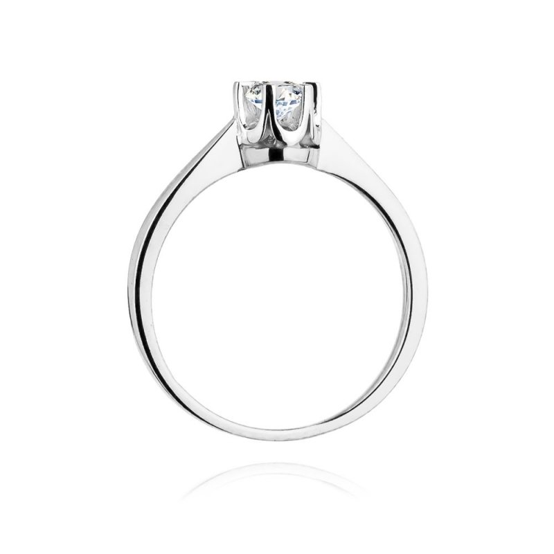 Pierścionek złoty 585 z brylantami 0,25ct W-408 zaręczynowy