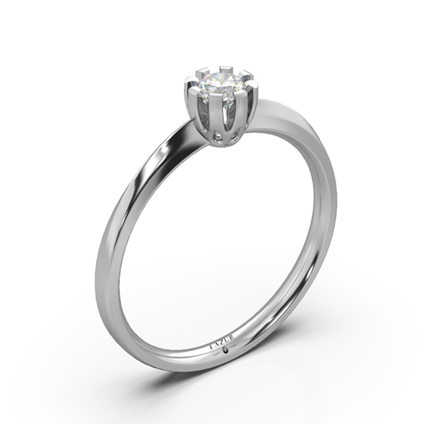 Pierścionek złoty 585 brylant 0,15ct zaręczynowy BR-018B2