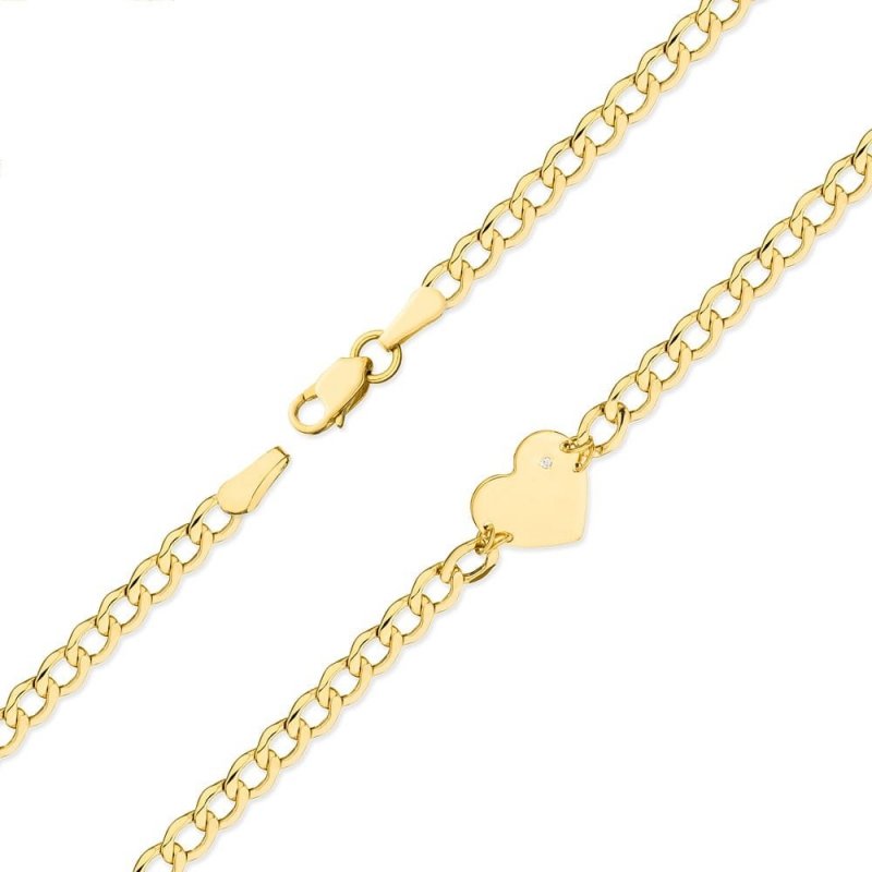 Bransoletka złota 585 z brylantem 0,005ct B-006