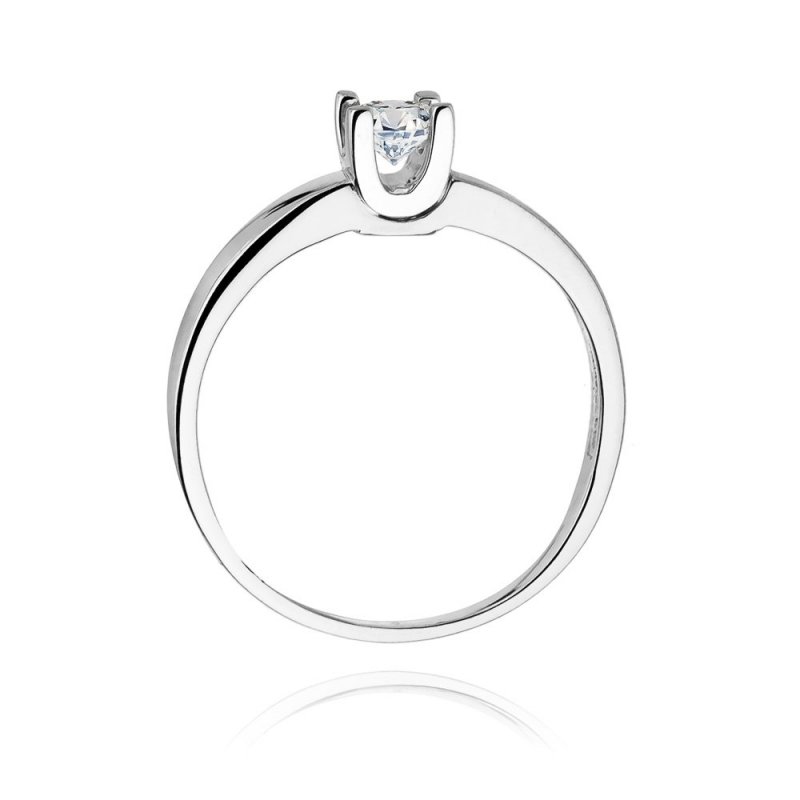 Pierścionek złoty 585 z brylantem 0,25ct W-225b zaręczynowy
