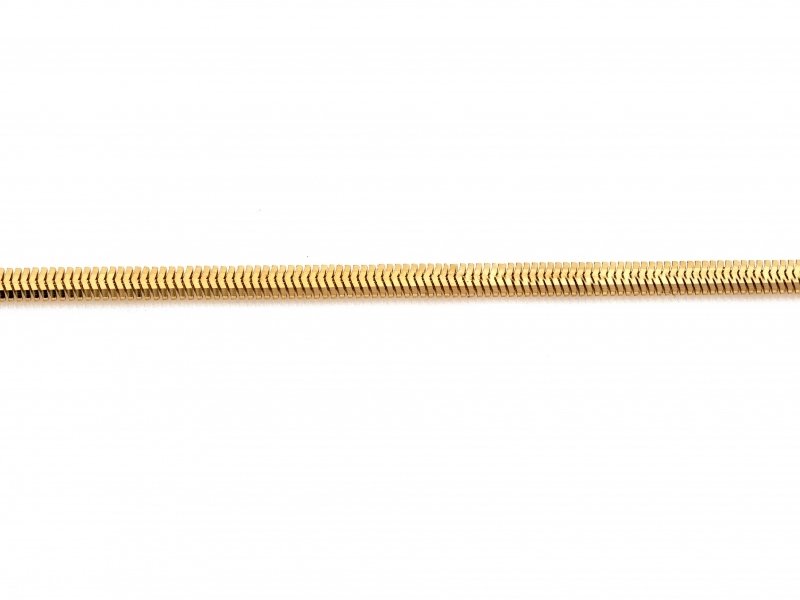 Bransoletka złota 585 klasyczna żmijka pełna 17,5-19,5cm
