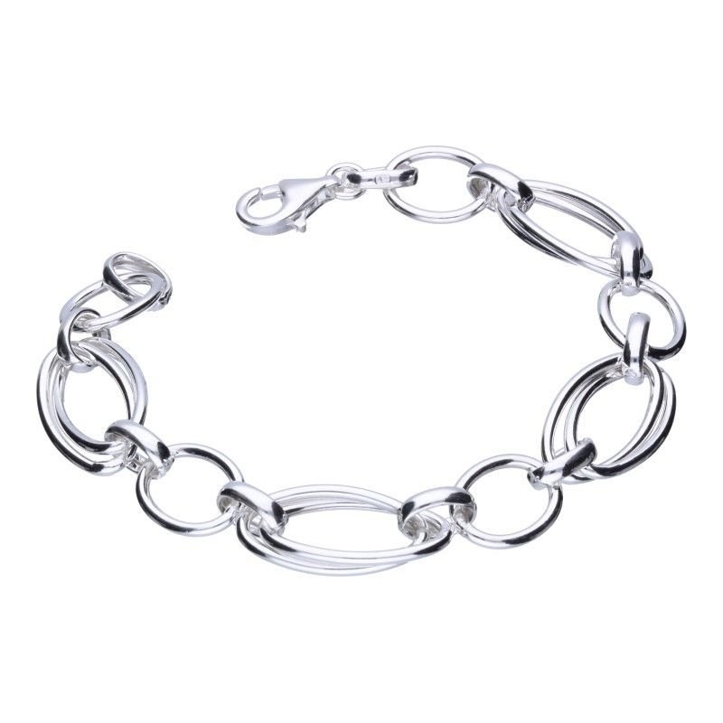 Bransoletka srebrna 925 z blaszką 19cm regulacja