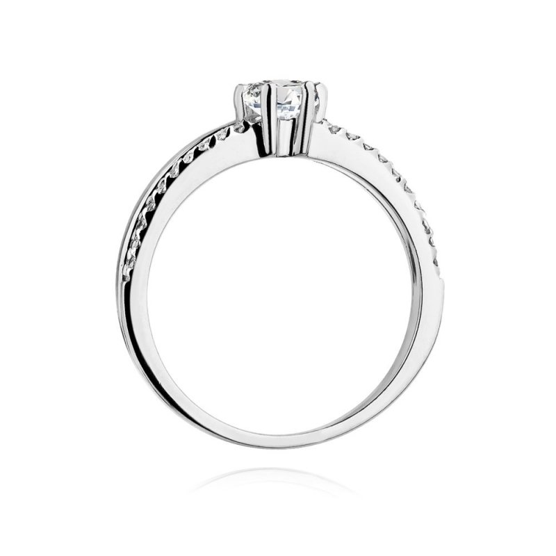 Pierścionek złoty 585 z brylantami 0,40ct W-355 zaręczynowy