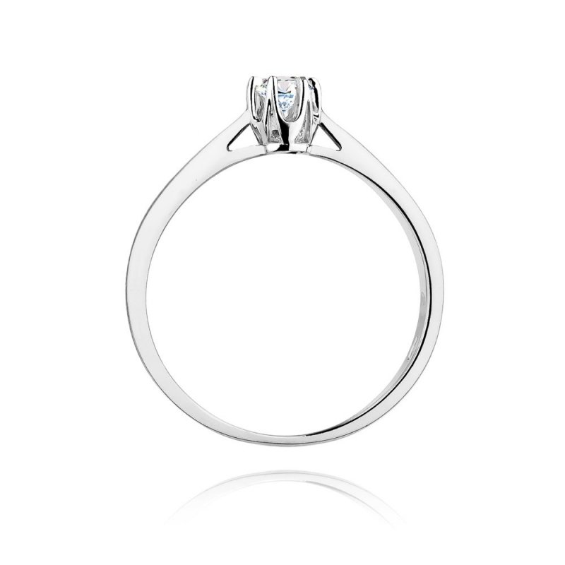 Pierścionek złoty 585 z brylantem 0,12ct zaręczynowy W-295