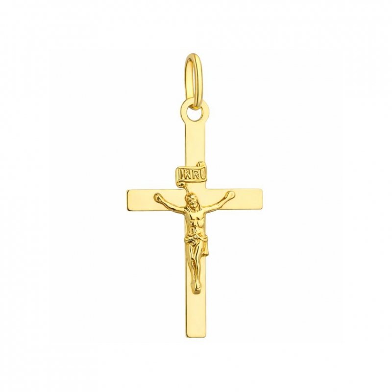 KRZYŻYK ZŁOTY 585 Z WIZERUNKIEM 29X17mm