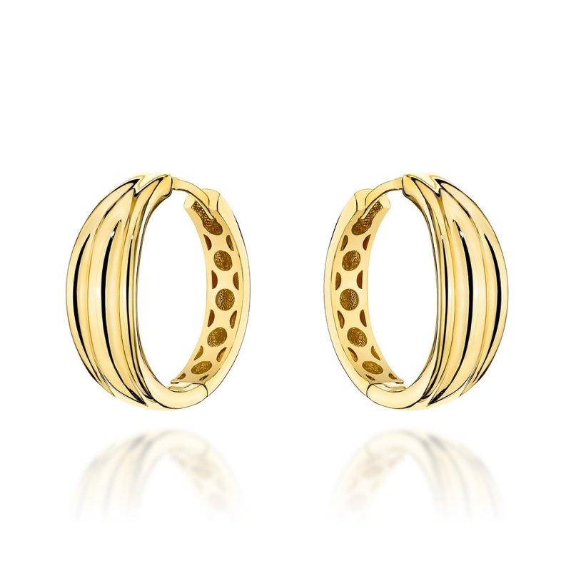 Kolczyki złote 585 koła kółka 17mm kreolki