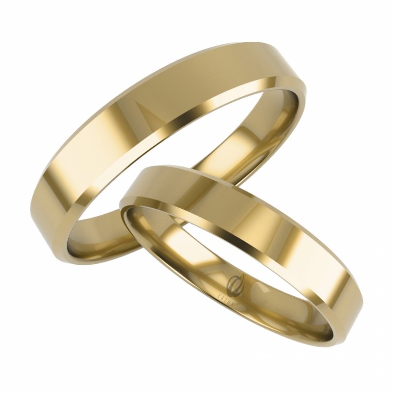 Obrączki złote ślubne 375 grawer 4mm para bezszwow