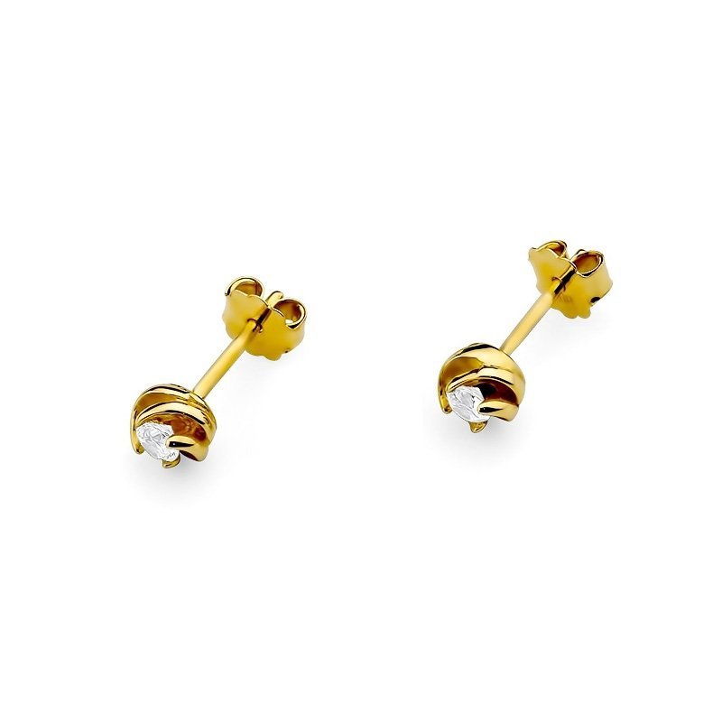 Kolczyki złote 585 brylantami 0,16ct KO-329