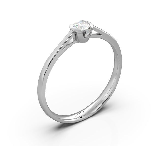 Pierścionek złoty 585 brylant 0,10ct zaręczynowy BR-041