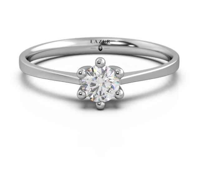 Pierścionek złoty 585 brylant 0,25ct zaręczynowy BR-037