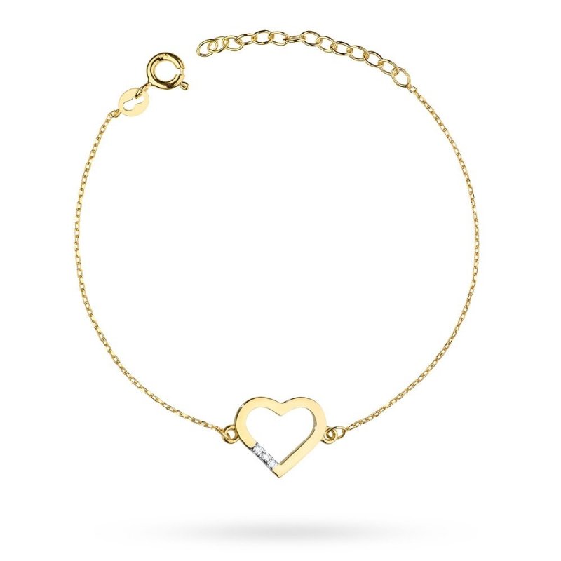 Bransoletka złota 585 z brylantami 0,015ct CB-26