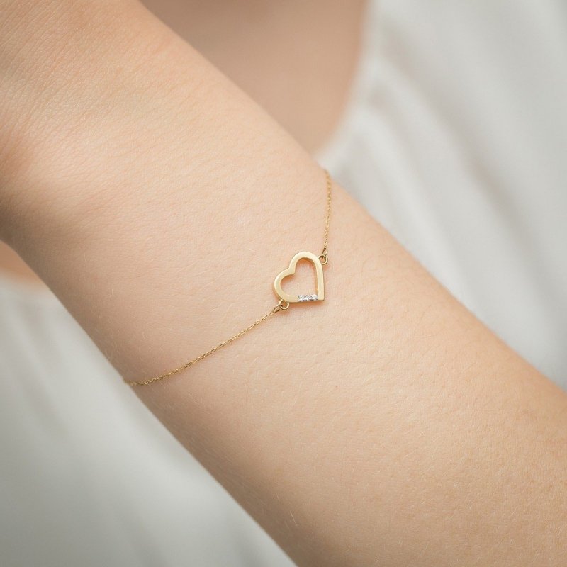 Bransoletka złota 585 z brylantami 0,015ct CB-26