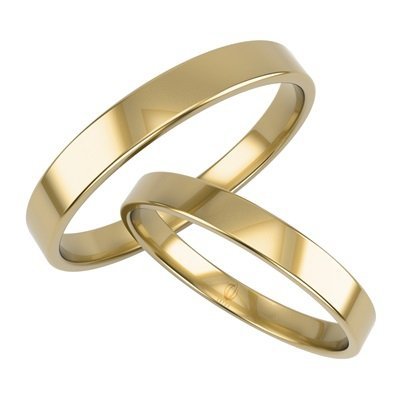 Obrączki złote 585 klasyczne 3mm 14k GRAWER 2 szt