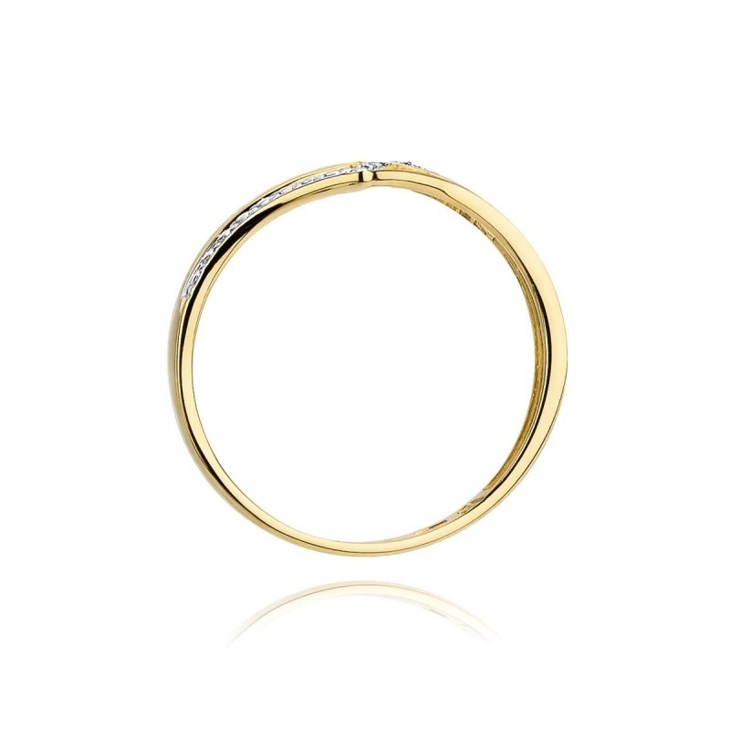 Pierścionek złoty 585 z brylantami 0,03ct W-114