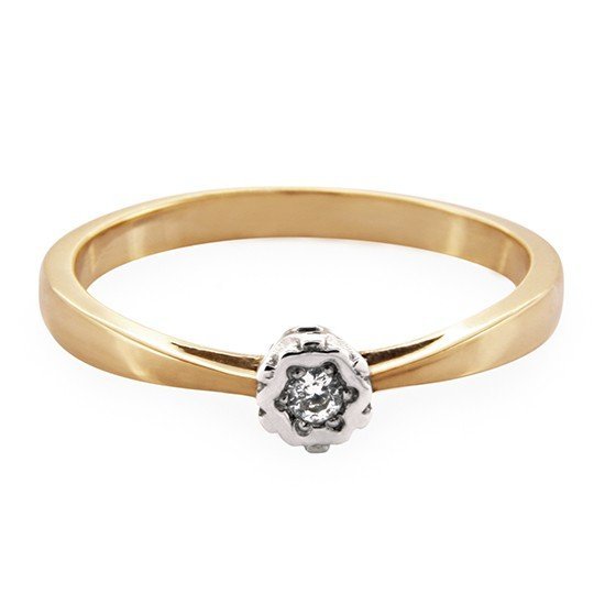 ARTES-Pierscionek z brylantem 0,035ct AB-51 