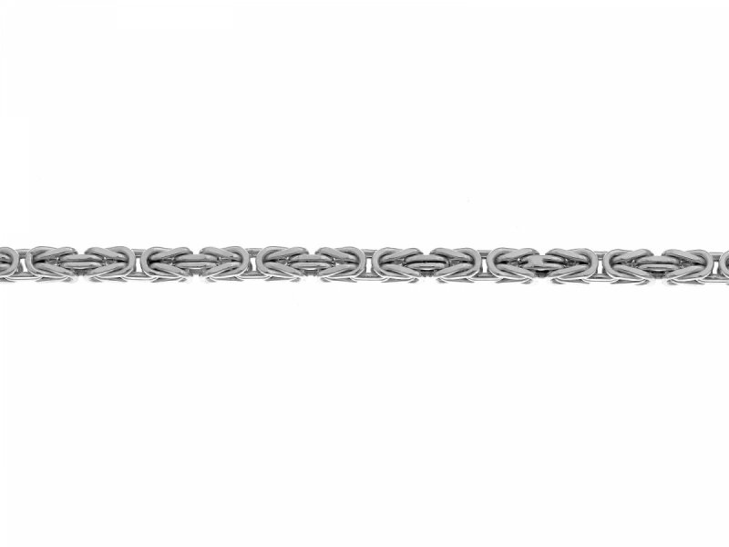 Bransoletka srebrna 925 łańcuszkowa królewski splot 21cm