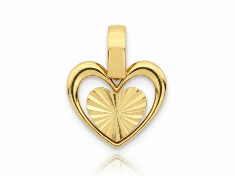 Zawieszka złota 585 serce serduszko delikatne