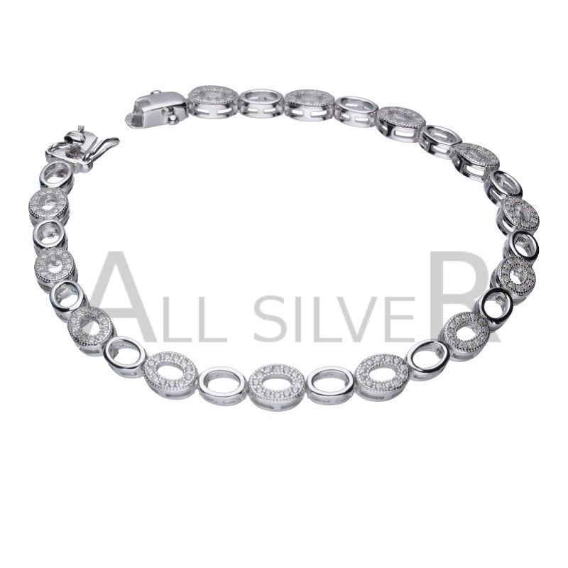 Bransoletka srebrna 925 elegancka ozdobna wyjściowa