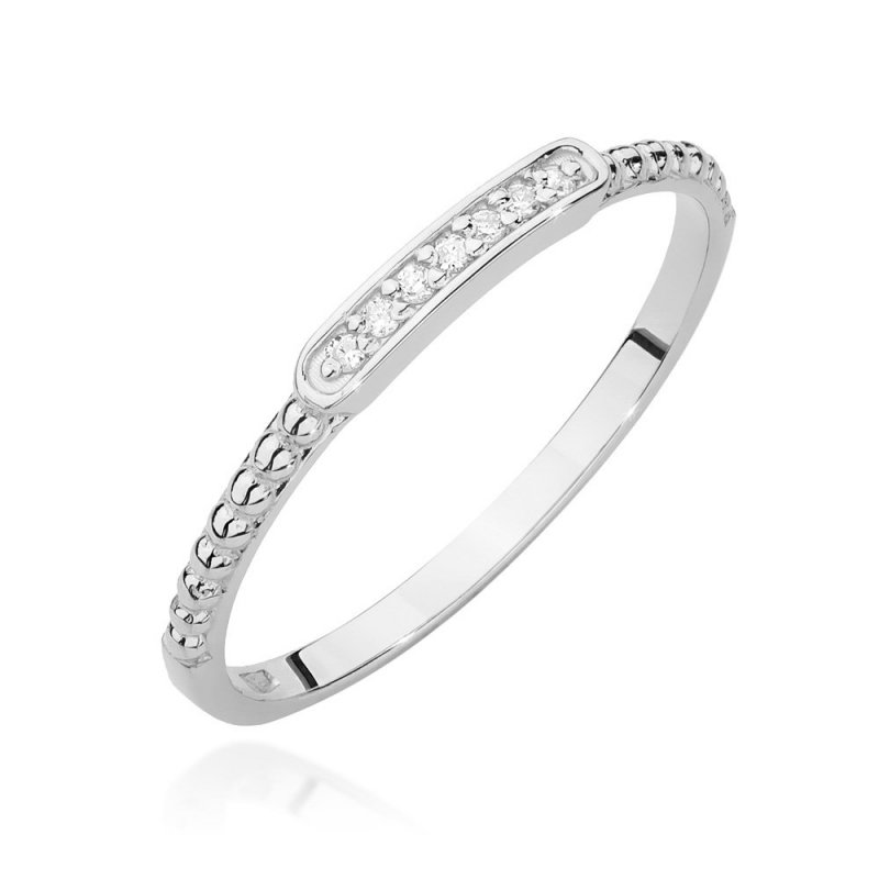 Pierścionek złoty 585 z brylantami 0,04ct obrączka BC-006