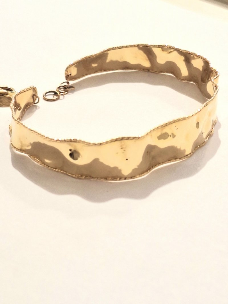 Bransoletka złota 585 sztywna polerowana ooryginalna śliczna