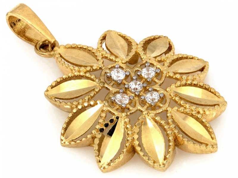 Zawieszka złota 585 wisiorek ozdobny elegancki