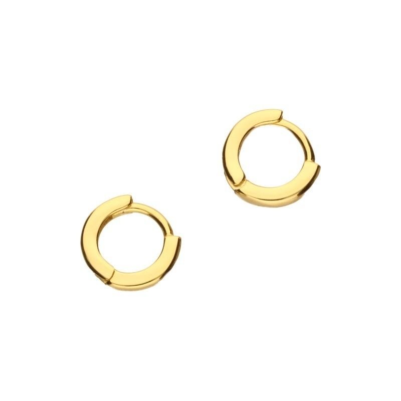 KOLCZYKI SREBRNE 925 POZŁACANE KÓŁKA KOŁA KREOL 11mm