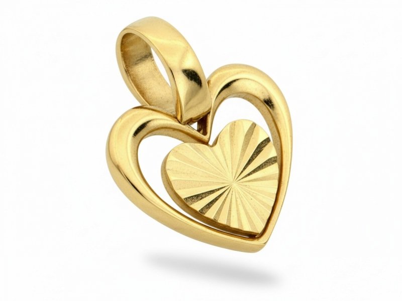 Zawieszka złota 585 serce serduszko delikatne