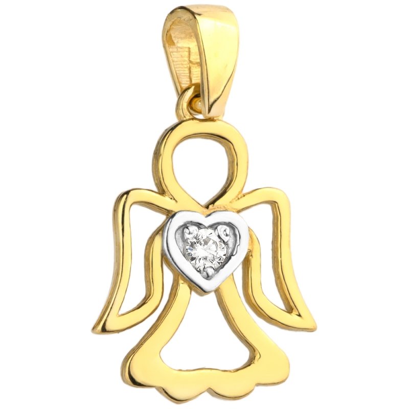 ZAWIESZKA ZŁOTA 585 ANIOŁ ANIOŁEK CHRZEST KOMUNIA