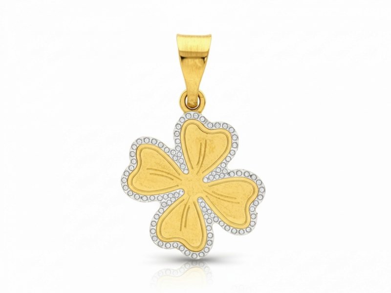 Zawieszka złota 585 koniczynka koniczyna mozliwy grawer