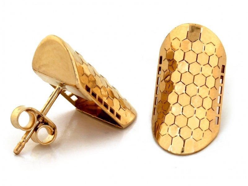 Kolczyki złote 585 nowoczesne eleganckie