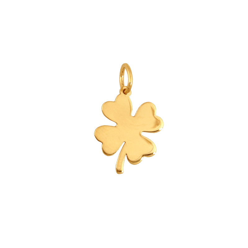 Zawieszka złota 585 złota koniczynka wisiorek