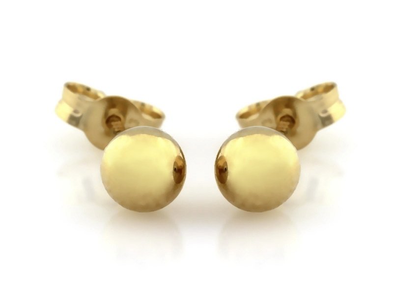 Kolczyki złote 585 kulki mini kuleczki 4mm