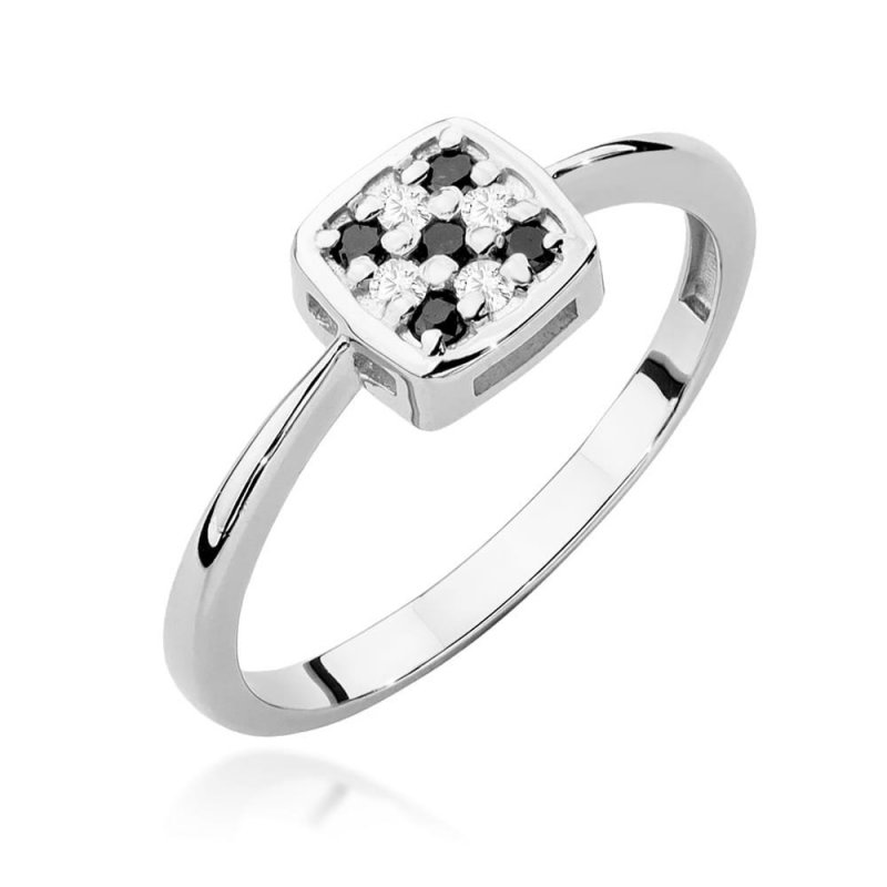 Pierścionek złoty 585 brylanty 0,13ct W-555