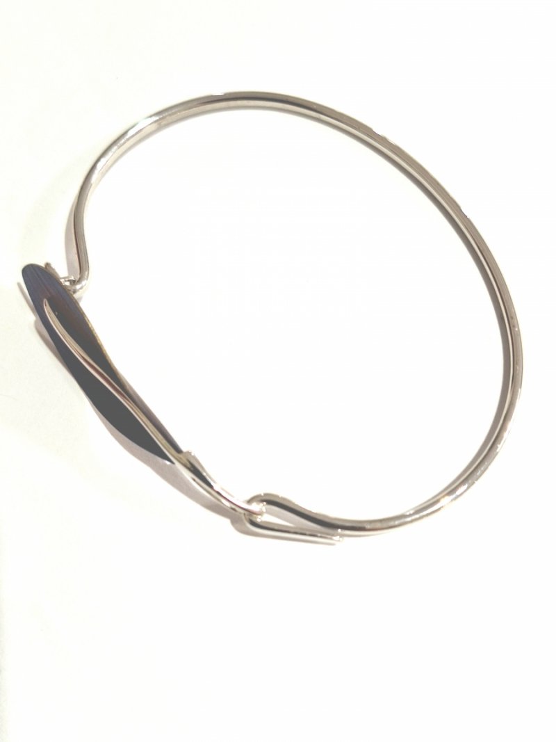 BRANSOLETKA SREBRNA 925 Z TYTANEM 