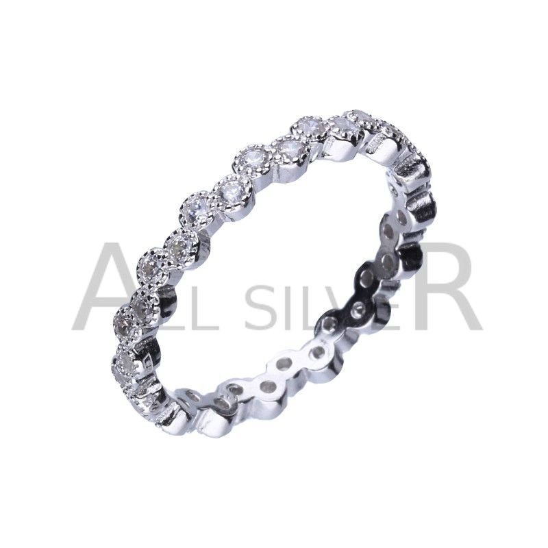 SREBRNY PIERŚCIONEK 925 OBRĄCZKA Z CYRKONIAMIR. 14