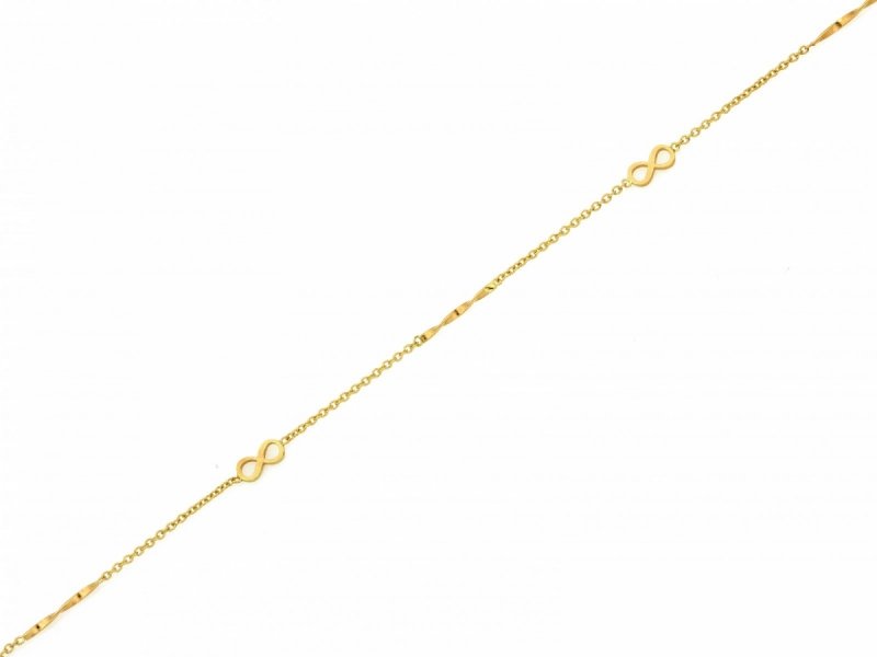 Bransoletka złota 585 delikatna nieskończoność infinity