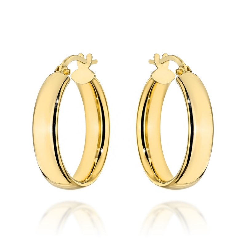 Kolczyki złote 585 koła kółka 18mm szerokie