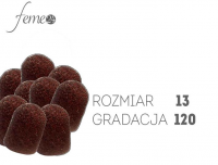 Kapturki ścierne do pedicure 13mm gradacja 120, 10 SZTUK 