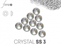 Cyrkonie Swarovski SS3 Crystal srebrne 50 sztuk 