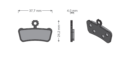 KLOCKI PÓŁMETALICZNE - Avid XO Trail/Elixir/Sram Guide