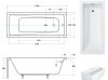 Besco Modern wanna akrylowa 170x70 prostokątna
