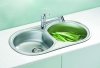 Zlewozmywak Alveus Form 50 84x44 cm 2-komorowy INOX +syfon